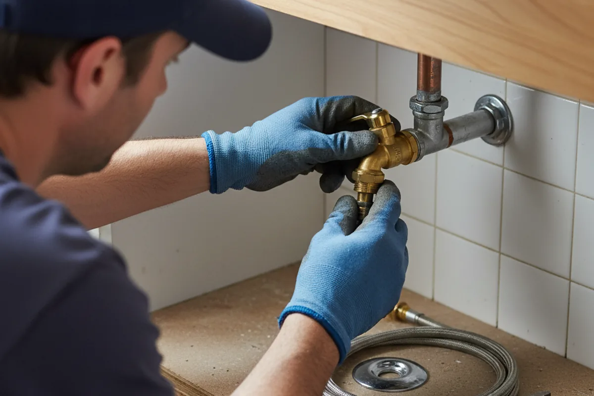 Shutoff valve and fitting work during Faucet and Fixture Repair in Santa Maria